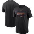 Wholesale Cheap Men's Baltimore Orioles Nike Black Authentic Collection Team Performance T-Shirt