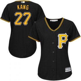 Wholesale Cheap Pirates #27 Jung-ho Kang Black Alternate Women\'s Stitched MLB Jersey
