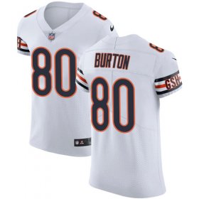 Wholesale Cheap Nike Bears #80 Trey Burton White Men\'s Stitched NFL Vapor Untouchable Elite Jersey