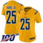 Wholesale Cheap Nike Chargers #25 Chris Harris Jr Gold Women's Stitched NFL Limited Inverted Legend 100th Season Jersey