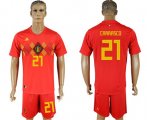 Wholesale Cheap Belgium #21 Carrasco Red Soccer Country Jersey