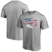 Wholesale Cheap Men's Denver Broncos Pro Line by Fanatics Branded Heathered Gray Banner Wave T-Shirt