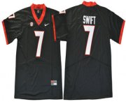 Wholesale Cheap Men's Georgia Bulldogs #7 D'Andre Swift Black Limited 2017 College Football Stitched Nike NCAA Jersey