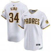 Cheap Men's San Diego Padres #34 Michael King White 2024 Home Limited Baseball Stitched Jersey
