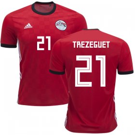 Wholesale Cheap Egypt #21 Trezeguet Red Home Soccer Country Jersey