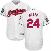 Wholesale Cheap Indians #24 Andrew Miller White Flexbase Authentic Collection 2016 World Series Bound Stitched MLB Jersey