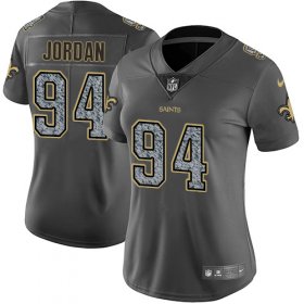 Wholesale Cheap Nike Saints #94 Cameron Jordan Gray Static Women\'s Stitched NFL Vapor Untouchable Limited Jersey
