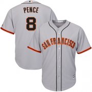 Wholesale Cheap Giants #8 Hunter Pence Grey Road Cool Base Stitched Youth MLB Jersey