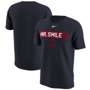 Wholesale Cheap Cleveland Indians #12 Francisco Lindor Nike Legend Player Nickname Name & Number T-Shirt Navy