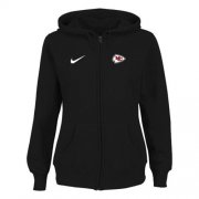 Wholesale Cheap Nike Kansas City Chiefs Ladies Tailgater Full Zip Hoodie Black