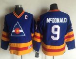 Wholesale Cheap Avalanche #9 Lanny McDonald Blue CCM Throwback Stitched Youth NHL Jersey