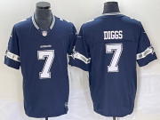 Wholesale Cheap Men's Dallas Cowboys #7 Trevon Diggs Navy Blue 2023 FUSE Vapor Untouchable Stitched Jersey