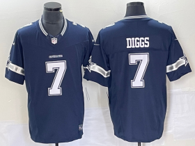 Wholesale Cheap Men\'s Dallas Cowboys #7 Trevon Diggs Navy Blue 2023 FUSE Vapor Untouchable Stitched Jersey