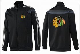 Wholesale Cheap NHL Chicago Blackhawks Zip Jackets Black-2