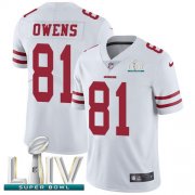 Wholesale Cheap Nike 49ers #81 Jordan Matthews White Super Bowl LIV 2020 Men's Stitched NFL Vapor Untouchable Limited Jersey