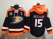 Wholesale Cheap Men's Hockey Anaheim Ducks #15 Ryan Getzlaf Black Hoodie