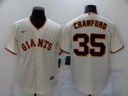 Wholesale Cheap Men's San Francisco Giants #35 Brandon Crawford Cream Stitched MLB Cool Base Nike Jersey