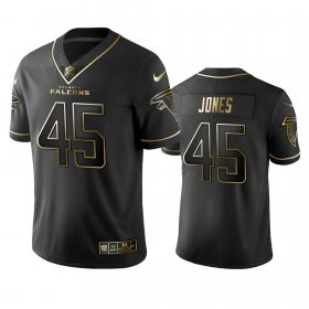 Wholesale Cheap Falcons #45 Deion Jones Men\'s Stitched NFL Vapor Untouchable Limited Black Golden Jersey