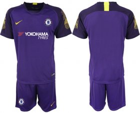 Wholesale Cheap Chelsea Blank Purple Goalkeeper Soccer Club Jersey