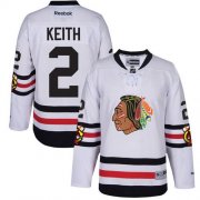 Wholesale Cheap Blackhawks #2 Duncan Keith White 2017 Winter Classic Stitched Youth NHL Jersey