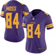 Wholesale Cheap Nike Vikings #84 Randy Moss Purple Women's Stitched NFL Limited Rush Jersey