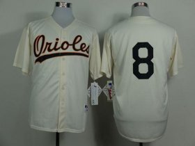 Wholesale Cheap Orioles #8 Cal Ripken Cream 1954 Turn Back The Clock Stitched MLB Jersey