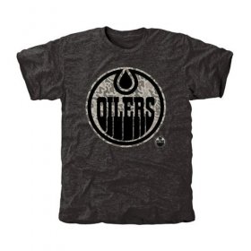 Wholesale Cheap Men\'s Edmonton Oilers Black Rink Warrior T-Shirt