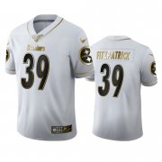 Wholesale Cheap Pittsburgh Steelers #39 Minkah Fitzpatrick Men's Nike White Golden Edition Vapor Limited NFL 100 Jersey