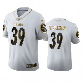 Wholesale Cheap Pittsburgh Steelers #39 Minkah Fitzpatrick Men\'s Nike White Golden Edition Vapor Limited NFL 100 Jersey