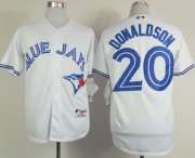 Wholesale Cheap Blue Jays #20 Josh Donaldson White Home Cool Base Stitched MLB Jersey