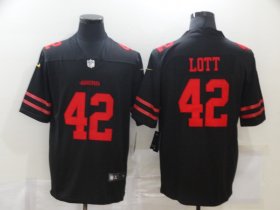 Wholesale Cheap Men\'s San Francisco 49ers #42 Ronnie Lott Black 2017 Vapor Untouchable Stitched NFL Nike Limited Jersey