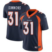 Wholesale Cheap Nike Broncos #31 Justin Simmons Navy Blue Alternate Men's Stitched NFL Vapor Untouchable Limited Jersey