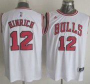 Wholesale Cheap Men's Chicago Bulls #12 Kirk Hinrich Revolution 30 Swingman 2014 New White Jersey