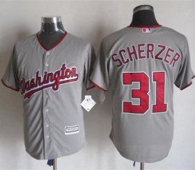 Wholesale Cheap Nationals #31 Max Scherzer Grey New Cool Base Stitched MLB Jersey