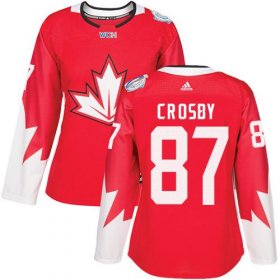 Wholesale Cheap Team Canada #87 Sidney Crosby Red 2016 World Cup Women\'s Stitched NHL Jersey