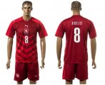 Wholesale Cheap Czech #8 Krejci Red Home Soccer Country Jersey