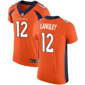 Wholesale Cheap Nike Broncos #12 Brendan Langley Orange Team Color Men\'s Stitched NFL Vapor Untouchable Elite Jersey