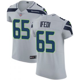 Wholesale Cheap Nike Seahawks #65 Germain Ifedi Grey Alternate Men\'s Stitched NFL Vapor Untouchable Elite Jersey