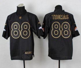 Wholesale Cheap Nike Broncos #88 Demaryius Thomas Black Gold No. Fashion Men\'s Stitched NFL Elite Jersey