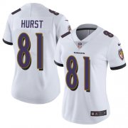 Wholesale Cheap Nike Ravens #81 Hayden Hurst White Women's Stitched NFL Vapor Untouchable Limited Jersey