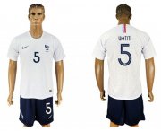 Wholesale Cheap France #5 Umtiti Away Soccer Country Jersey