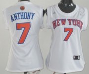 Wholesale Cheap New York Knicks #7 Carmelo Anthony White Womens Jersey