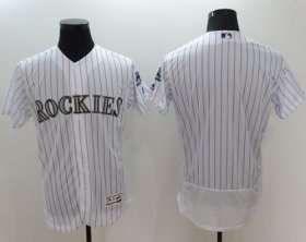 Wholesale Cheap Rockies Blank White Flexbase Authentic Collection Stitched MLB Jersey