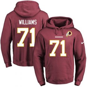 Wholesale Cheap Nike Redskins #71 Trent Williams Burgundy Red Name & Number Pullover NFL Hoodie