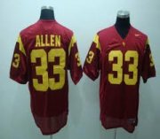 Wholesale Cheap USC Trojans #33 Allen Red Jersey