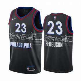 Wholesale Cheap Nike 76ers #23 Terrance Ferguson Black NBA Swingman 2020-21 City Edition Jersey
