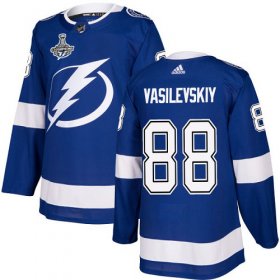 Cheap Adidas Lightning #88 Andrei Vasilevskiy Blue Home Authentic Youth 2020 Stanley Cup Champions Stitched NHL Jersey