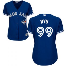 Wholesale Cheap Blue Jays #99 Hyun-Jin Ryu Blue Alternate Women\'s Stitched MLB Jersey