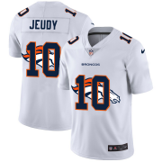 Wholesale Cheap Denver Broncos #10 Jerry Jeudy White Men's Nike Team Logo Dual Overlap Limited NFL Jersey