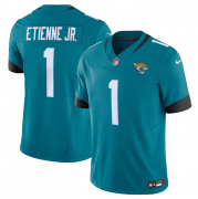 Wholesale Cheap Men's Jacksonville Jaguars #1 Travis Etienne Jr. Teal Vapor Untouchable Limited Stitched Jersey